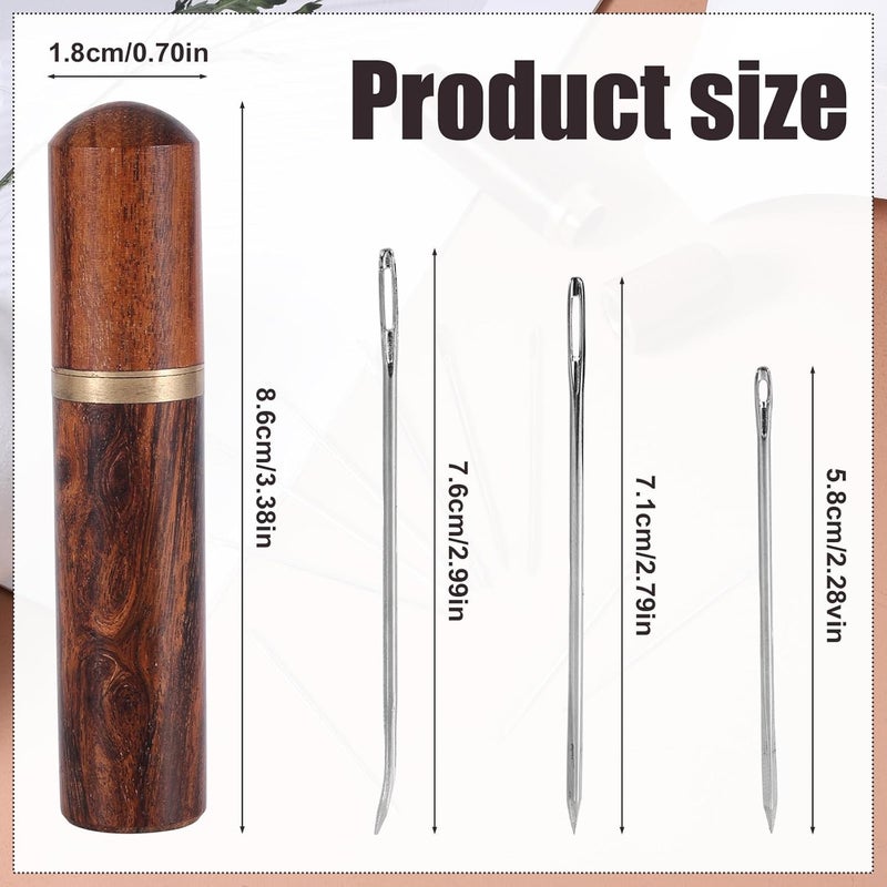 XIHIRCD 9pcs Large Eye Sewing Needles, Big Eye Embroidery Needles Steel Tapestry Needles Bent & Straight Leather Needle Hand Knitting Needle Darning Tools Quilting Crochet Project Accessories Supplies - Image 2